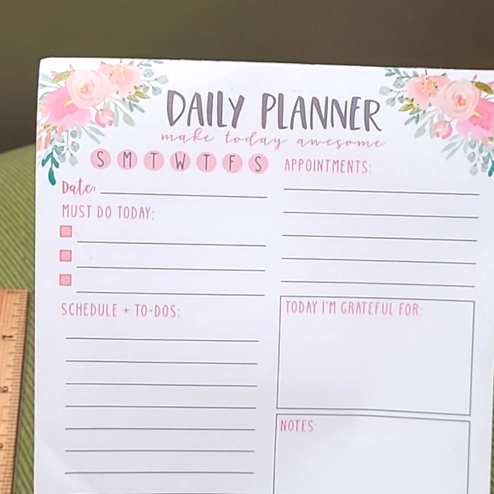 🩶 8.5 x 5.5 Daily Planner sheets pad